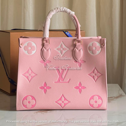 Medium Monogram Leather Tote Bag