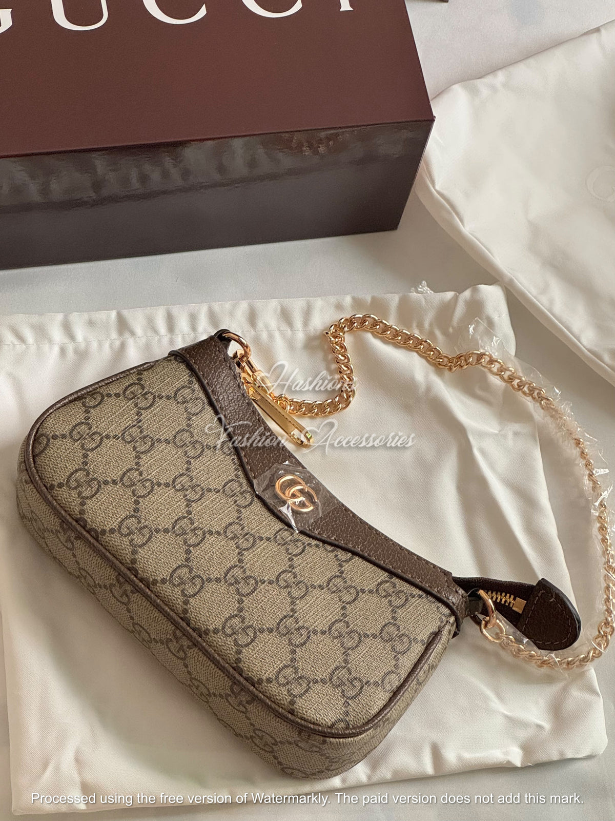 Luxury Canvas Chain Shoulder Bag – Mini Monogram Design
