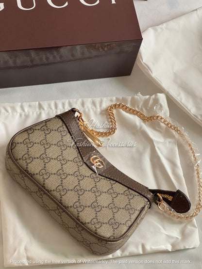 Luxury Canvas Chain Shoulder Bag – Mini Monogram Design