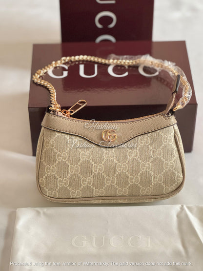 Luxury Canvas Chain Shoulder Bag – Mini Monogram Design
