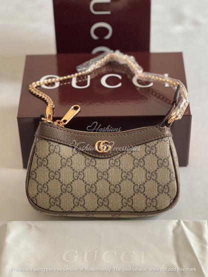 Luxury Canvas Chain Shoulder Bag – Mini Monogram Design