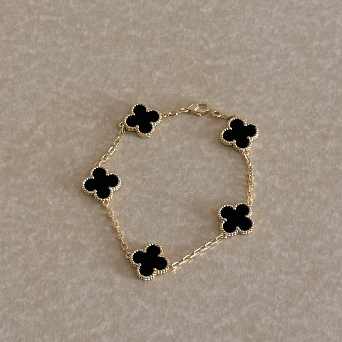 Four-Leaf Clover Bracelet - Gold Plated Floral Chain