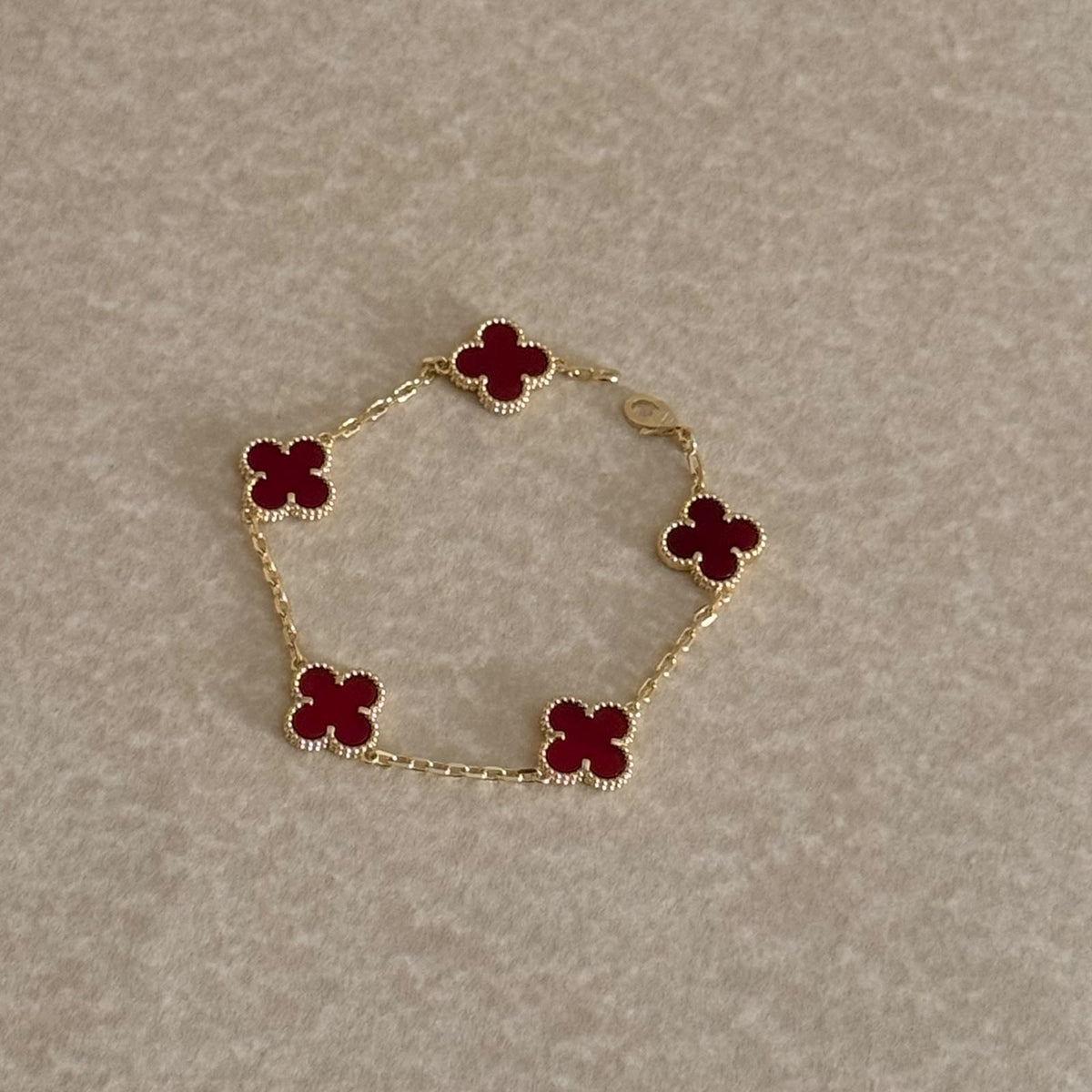 Four-Leaf Clover Bracelet - Gold Plated Floral Chain