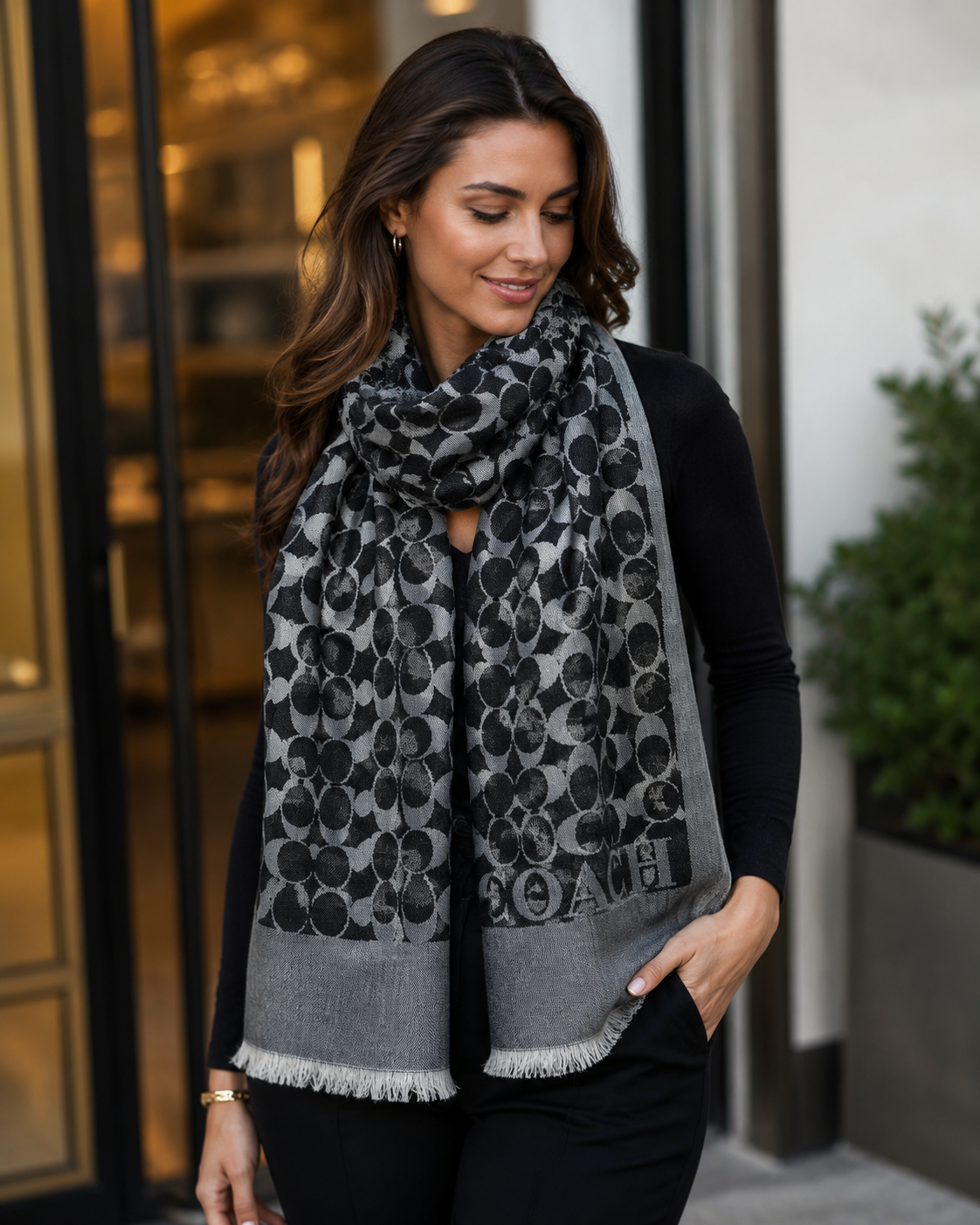 Monogram Pashmina Scarf