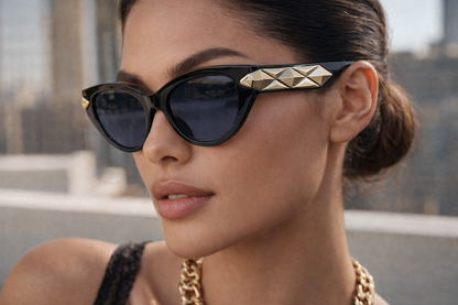 Sleek Oval Cat-Eye Sunglasses