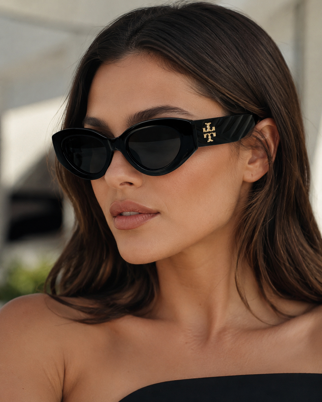 Black Oval Sunglasses