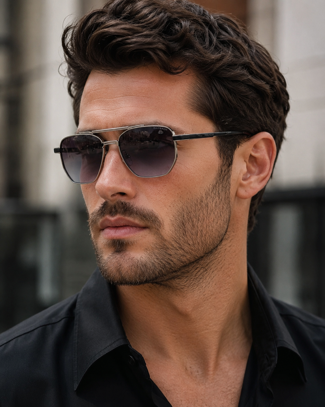 Double Bridge Square Sunglasses