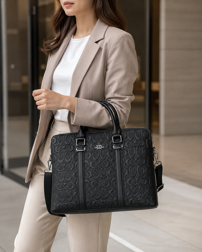 15-Inch Dual-Compartment Laptop Briefcase