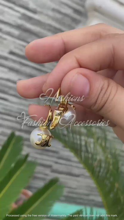 Celine Pearl Drop Earrings