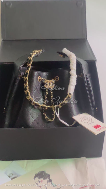 Quilted Caviar Leather Chain Tote – Small (26×30×14 cm) – Pre-Order