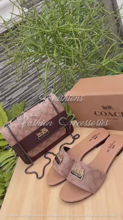 Coach Blush Monogram – Bag & Slide Set