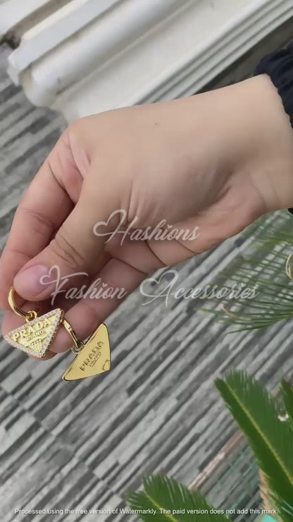 Prada Logo Earrings