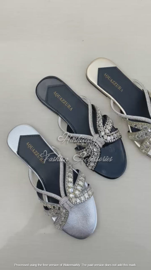 Hand Embroidered Stone Flats