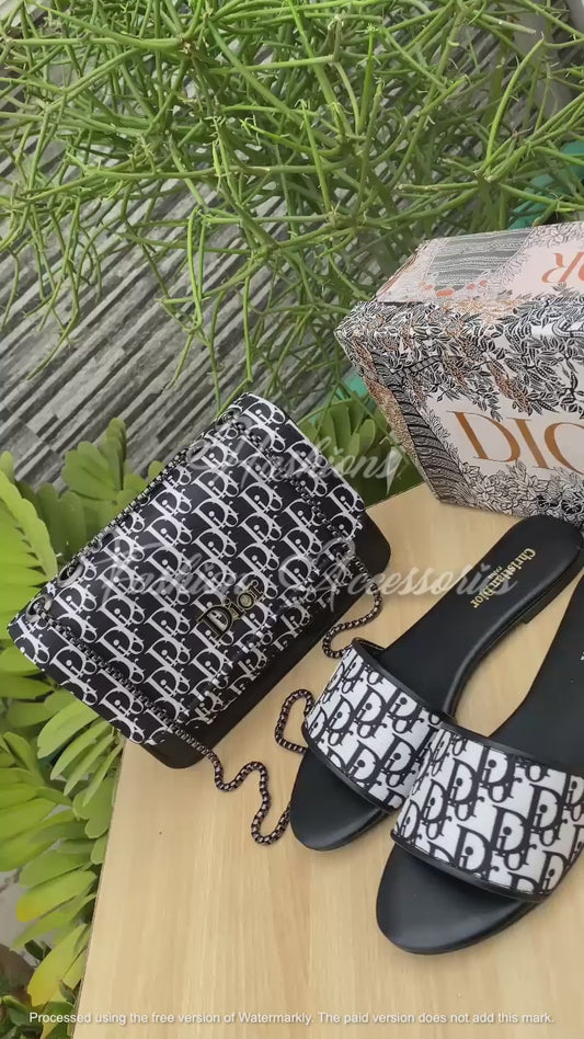Dior Monogram Duo – Crossbody & Slides Combo