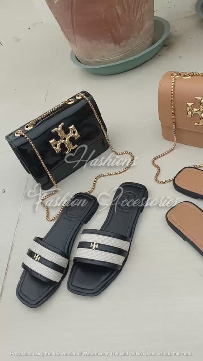 Tory Luxe Slide & Bag Combo