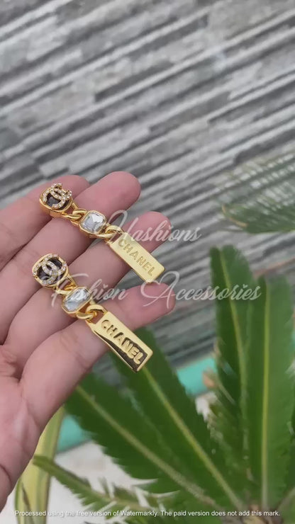 Chanel Logo Earrings